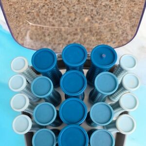 Conair Compact Multi-Size Hot Roller Set 3 Sizes-20 Hair Curlers  W/holders